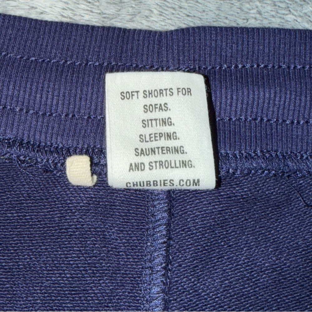 Chubbies Loungewear Navy Blue Terry Drawstring Shorts - Picture 4 of 8